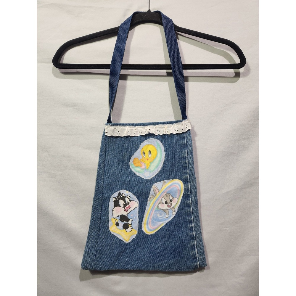 Custom Baby Looney‎ Tunes Denim Satchel Shoulder Bag Sylvester Tweety Bugs